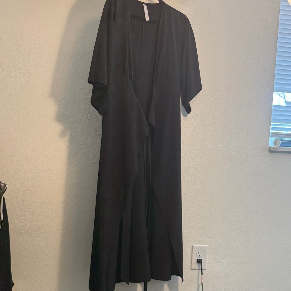 Athleta Calistoga Wrap Dress Coverup Black Lightweight UPF Quick Dry Size
Small